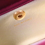 Chanel 1991-1994 Bordeaux Satin Handbag