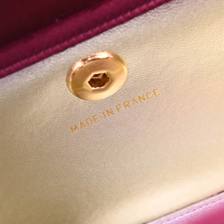 Chanel 1991-1994 Bordeaux Satin Handbag
