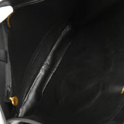 Chanel 1991-1994 Black Calfskin Chain Tote Shoulder Bag