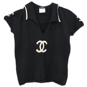 Chanel 2001 Short Sleeve Top Black #38