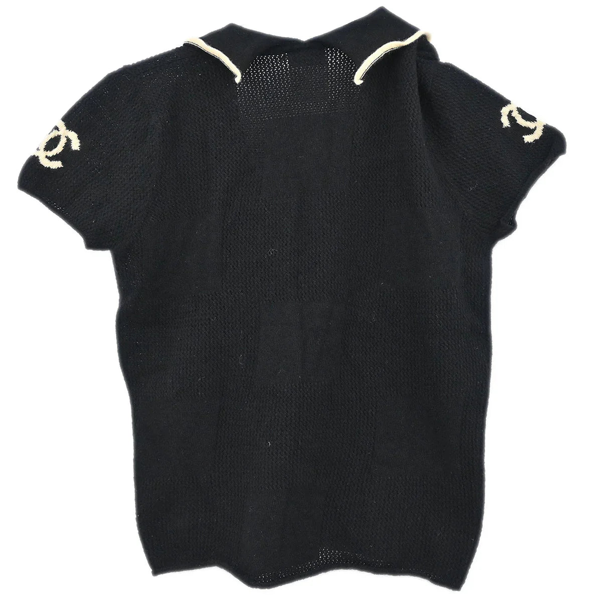 Chanel 2001 Short Sleeve Top Black #38