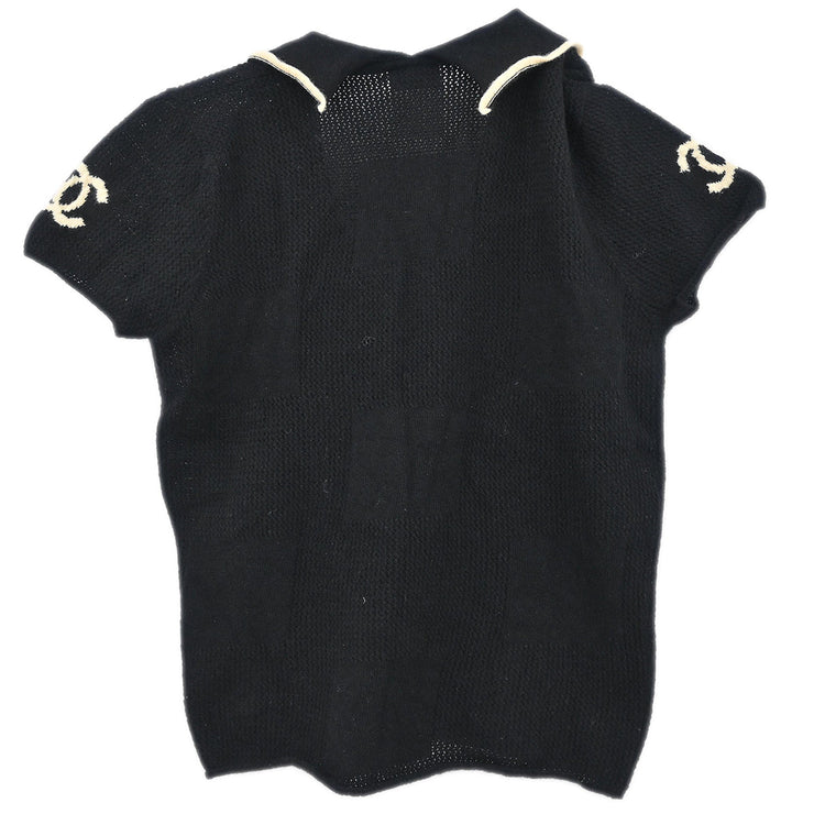 Chanel 2001 Short Sleeve Top Black #38