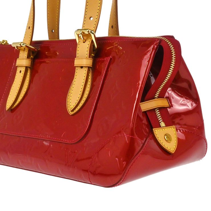 Louis Vuitton Red Vernis Rosewood Avenue Handbag M93507