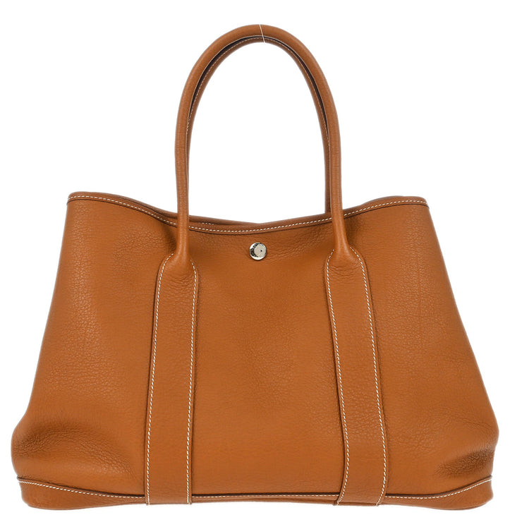Hermes Gold Negonda Garden Party 36 PM Tote Handbag