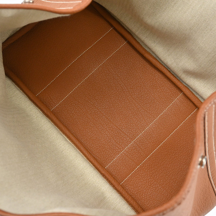 Hermes Gold Negonda Garden Party 36 PM Tote Handbag