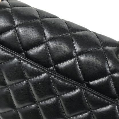 Chanel 2006-2008 Black Lambskin East West Around Chain Shoulder Bag