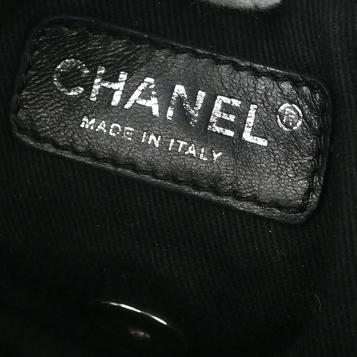 Chanel 2006-2008 Black Lambskin East West Around Chain Shoulder Bag