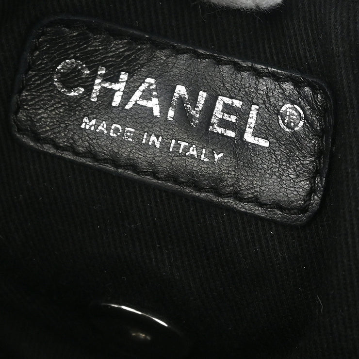 Chanel 2006-2008 Black Lambskin East West Around Chain Shoulder Bag
