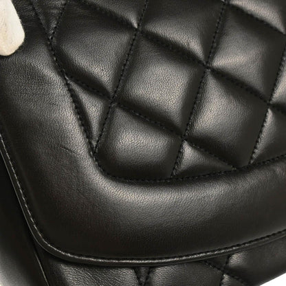 Chanel 1994-1996 Black Lambskin Medium Diana Shoulder Bag
