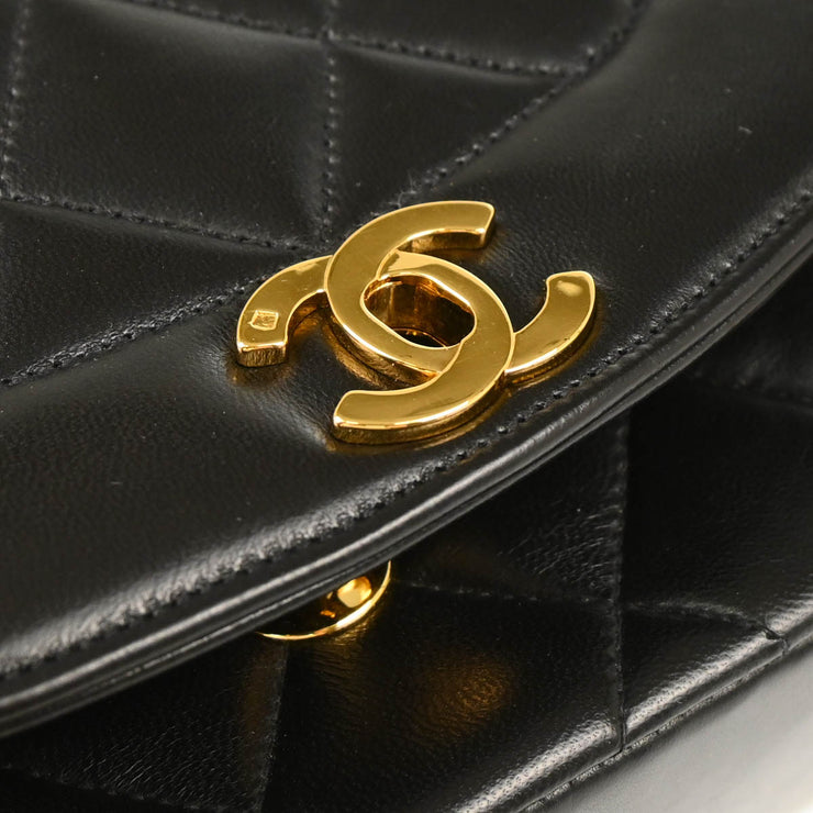 Chanel Black Lambskin Small Diana Shoulder Bag