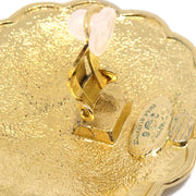 Chanel Button Earrings Clip-On Gold 26