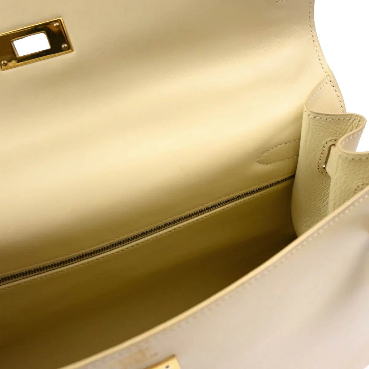 Hermes 2000 Beige Box Calf Kelly 32 Sellier 2way Shoulder Handbag