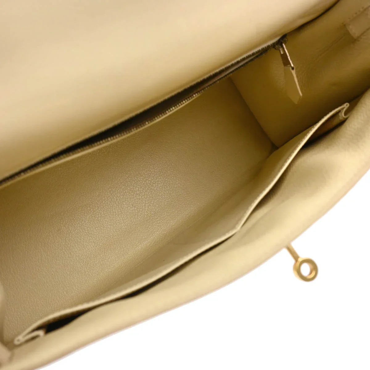 Hermes 2000 Beige Box Calf Kelly 32 Sellier 2way Shoulder Handbag