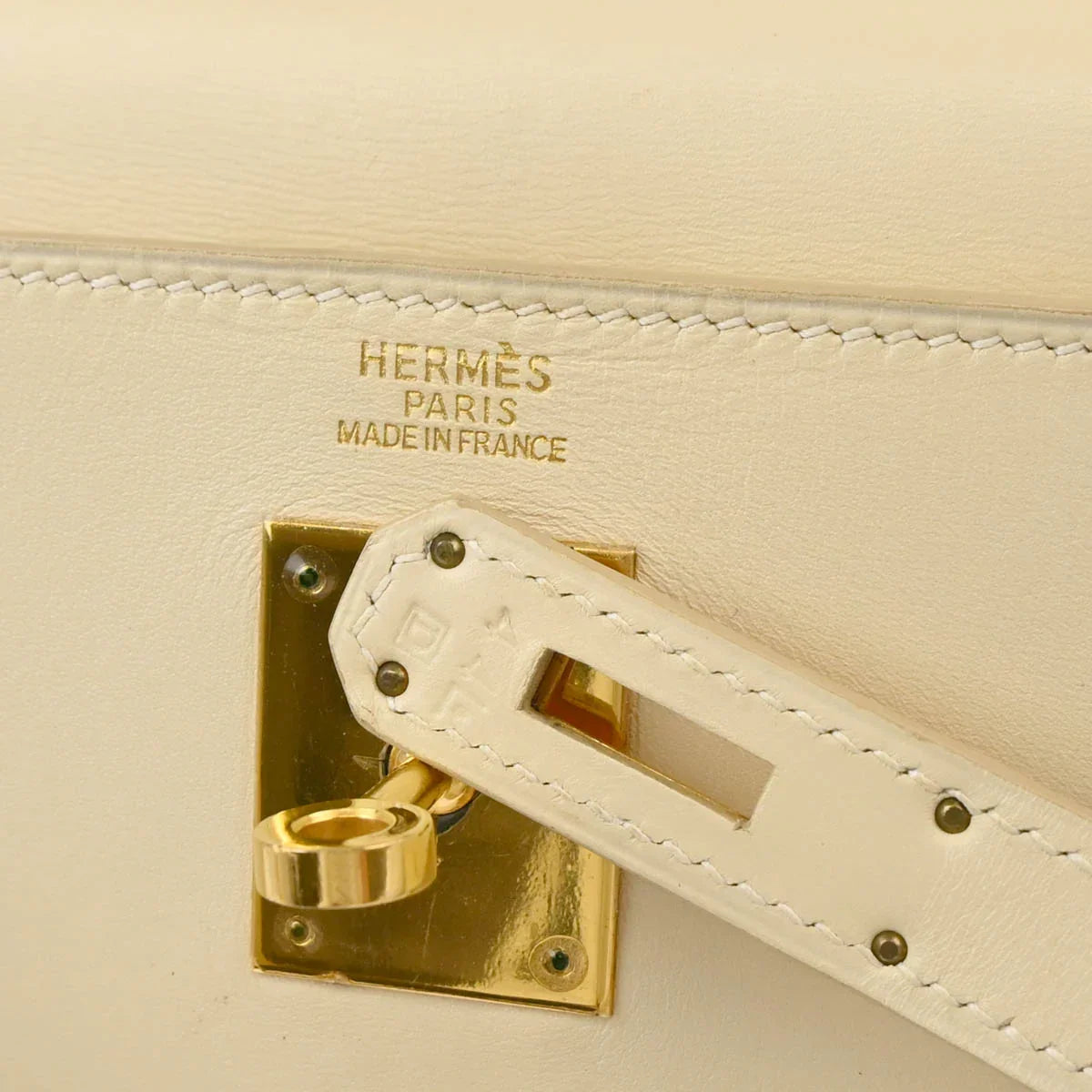 Hermes 2000 Beige Box Calf Kelly 32 Sellier 2way Shoulder Handbag