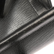 Gucci Black Leather Bamboo Handbag