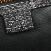 Gucci Black Leather Bamboo Handbag