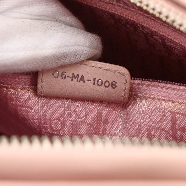 Christian Dior 2006 Pink Lambskin Medium Lady Dior Cannage 2way Shoulder Handbag