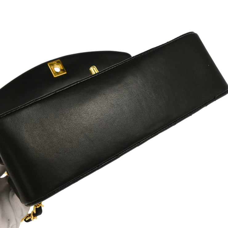 Chanel 1991-1994 Black Lambskin Small Diana Shoulder Bag