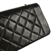 Chanel 1991-1994 Black Lambskin Small Diana Shoulder Bag