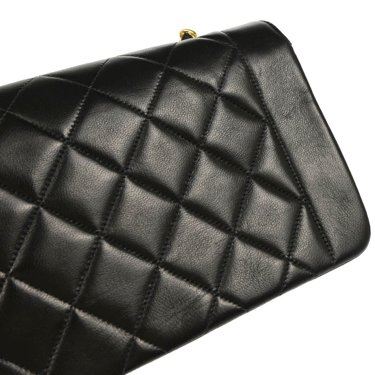 Chanel 1991-1994 Black Lambskin Small Diana Shoulder Bag
