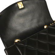 Chanel 1991-1994 Black Lambskin Small Diana Shoulder Bag