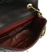 Chanel Black Lambskin Classic Square Flap Shoulder Bag 20