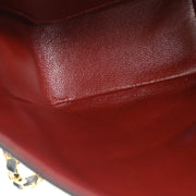 Chanel Black Lambskin Classic Square Flap Shoulder Bag 20