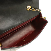 Chanel 1994-1996 Black Lambskin Small Diana Shoulder Bag