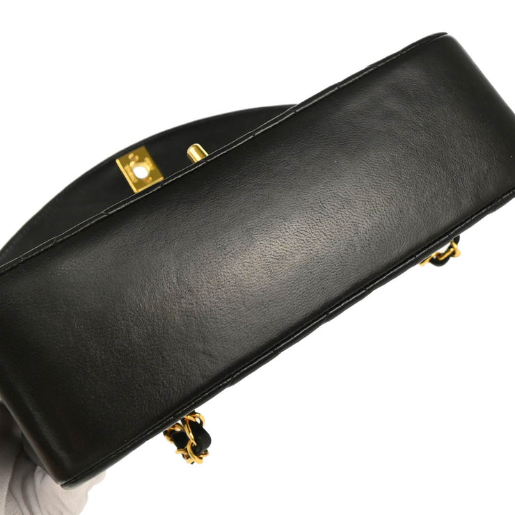 Chanel 1994-1996 Black Lambskin Small Diana Shoulder Bag