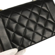 Chanel 1994-1996 Black Lambskin Small Diana Shoulder Bag
