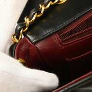 Chanel 1994-1996 Black Lambskin Small Diana Shoulder Bag