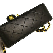 Chanel 1994-1996 Black Lambskin Mini Classic Square Flap Shoulder Bag 17