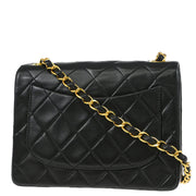 Chanel Black Lambskin Mini Classic Square Flap Shoulder Bag 17