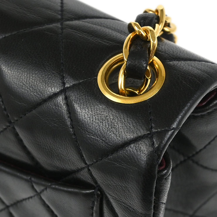 Chanel Black Lambskin Mini Classic Square Flap Shoulder Bag 17