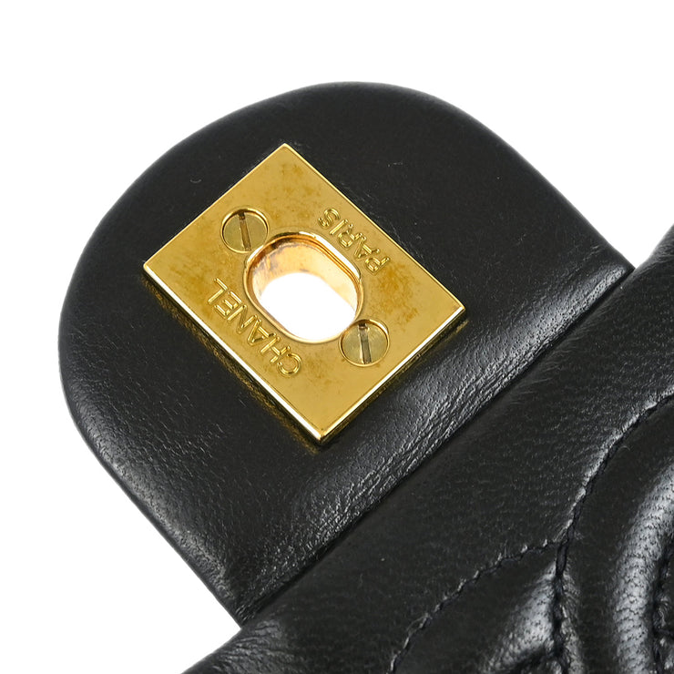 Chanel Black Lambskin Mini Classic Square Flap Shoulder Bag 17
