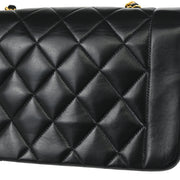 Chanel Black Lambskin Small Diana Shoulder Bag