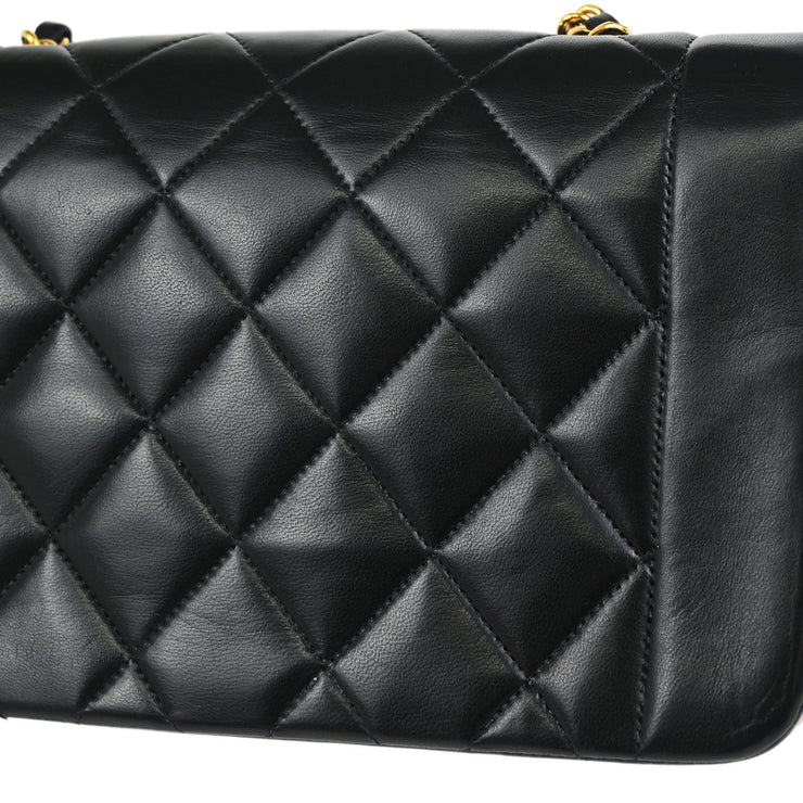 Chanel Black Lambskin Small Diana Shoulder Bag