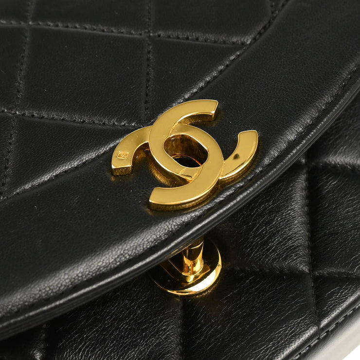 Chanel Black Lambskin Small Diana Shoulder Bag