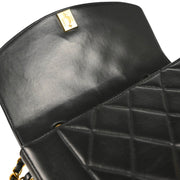 Chanel Black Lambskin Small Diana Shoulder Bag