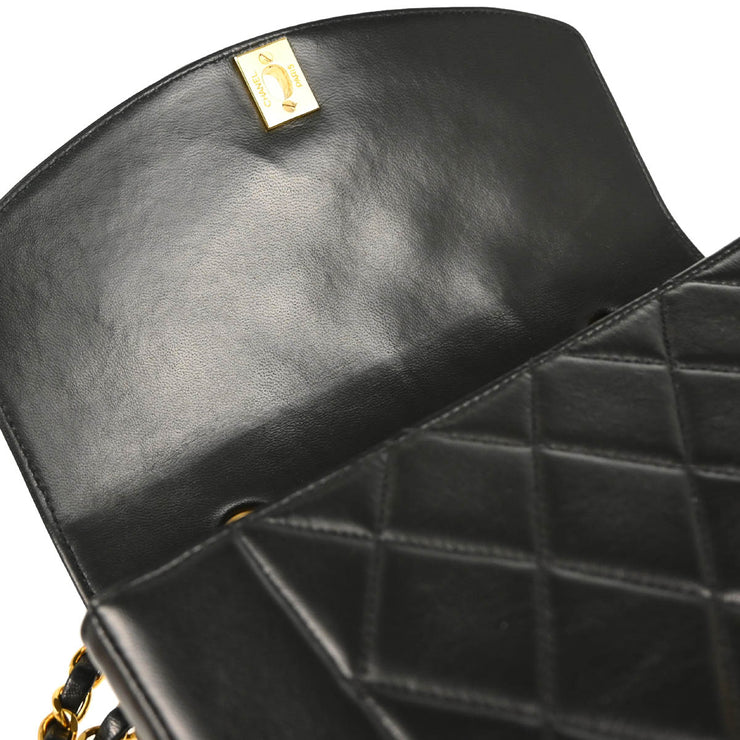 Chanel Black Lambskin Small Diana Shoulder Bag