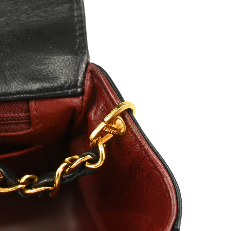 Chanel Black Lambskin Small Diana Shoulder Bag