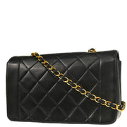Chanel Black Lambskin Small Diana Shoulder Bag