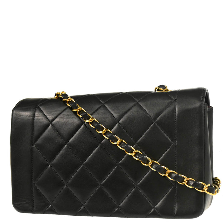 Chanel Black Lambskin Small Diana Shoulder Bag