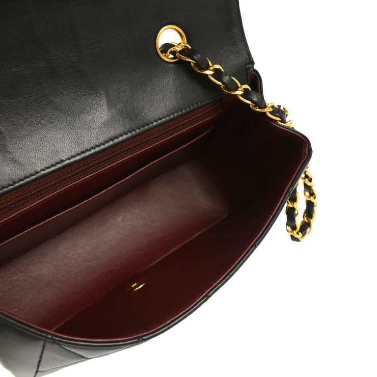 Chanel Black Lambskin Small Diana Shoulder Bag