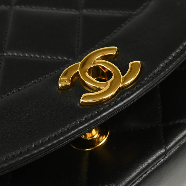 Chanel Black Lambskin Small Diana Shoulder Bag