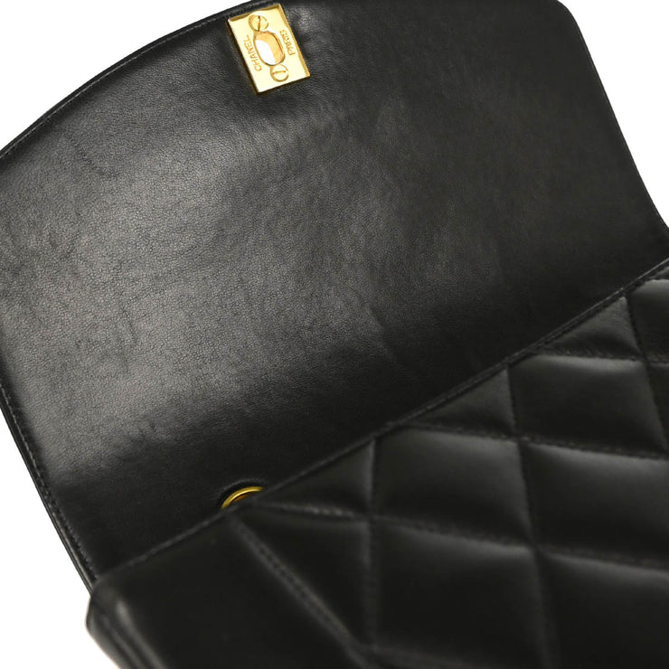 Chanel Black Lambskin Small Diana Shoulder Bag