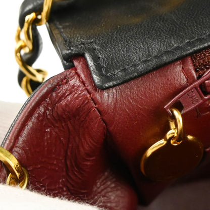 Chanel 1996-1997 Black Lambskin Small Diana Shoulder Bag