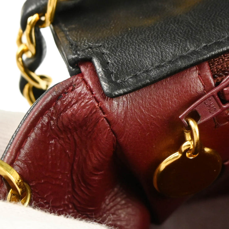 Chanel Black Lambskin Small Diana Shoulder Bag