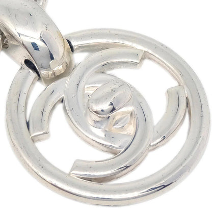 Chanel Turnlock Medallion Chain Pendant Necklace Silver 97P