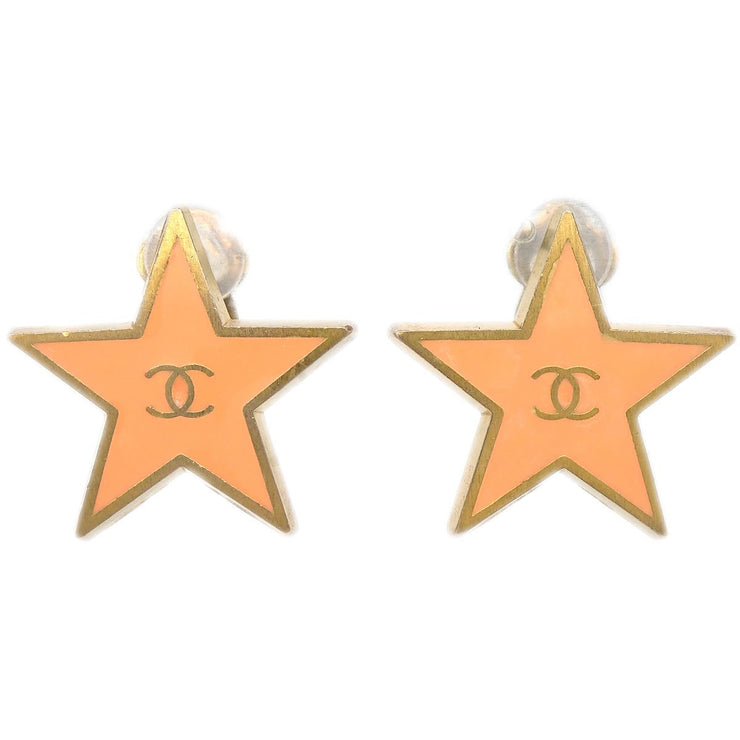 Chanel Star Earrings Clip-On Pink 01P
